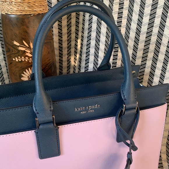 Cameron medium satchel lavender navy kate spade - Picture 3 of 8